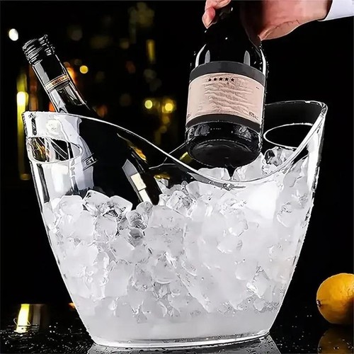 Clear ice bucket with - clear,