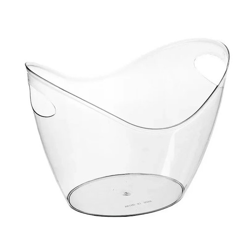 Clear ice bucket beverage - clear,